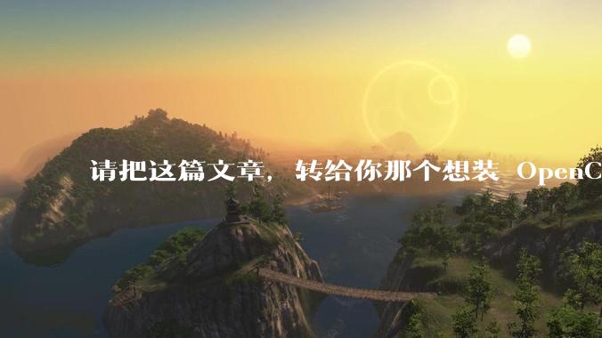 请把这篇文章，转给你那个想装 OpenClaw 的领导。_龙虾_操作_什么