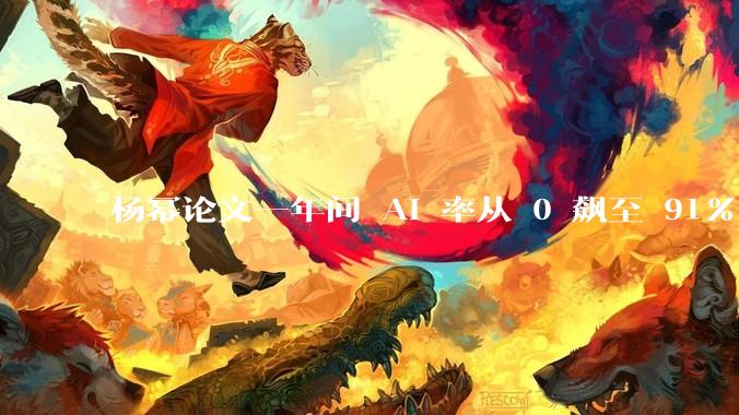 杨幂论文一年间 AI 率从 0 飙至 91%，为什么会这样？AI 查重到底有没有统一标准？