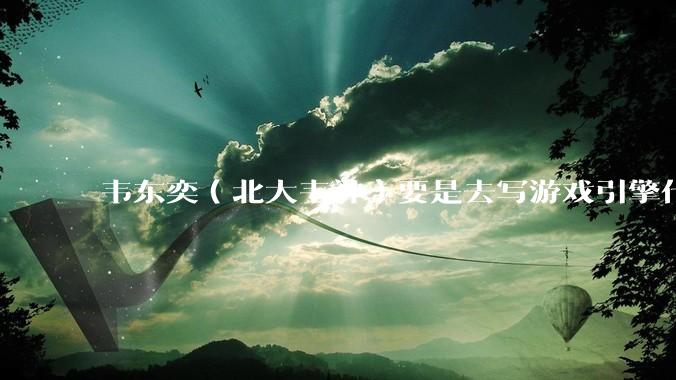 韦东奕（北大韦神）要是去写游戏引擎代码，能不能把虚幻引擎按在地上摩擦？数学好真能‘降维打击吗？